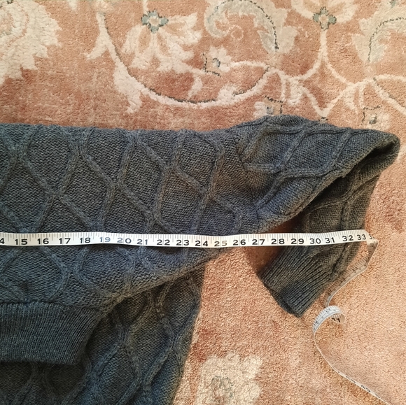 Vintage gray chunky wool half zip sweater - Picture 10 of 13